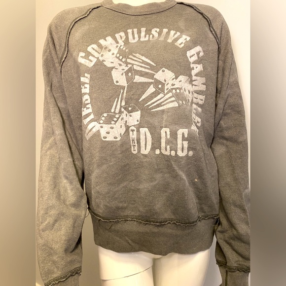 Diesel Grey Sweater Mens Large - Picture 1 of 5